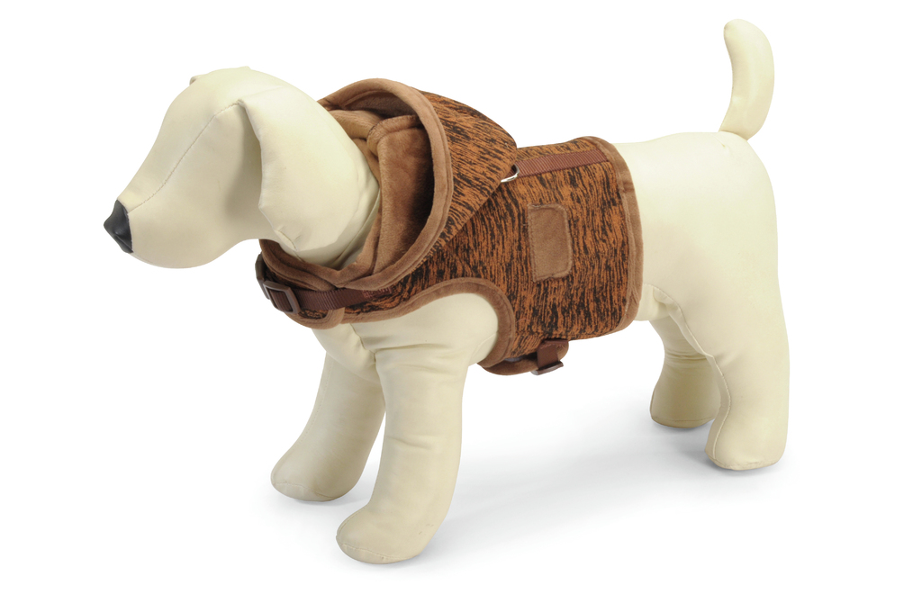 DC0192-A.jpg Winter harness with hood - brown - size XXS - Image 1