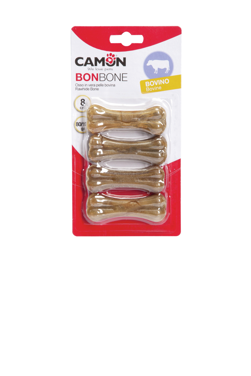 AB220.jpg Rawhide bone*4/blister*8cm* - Image 1