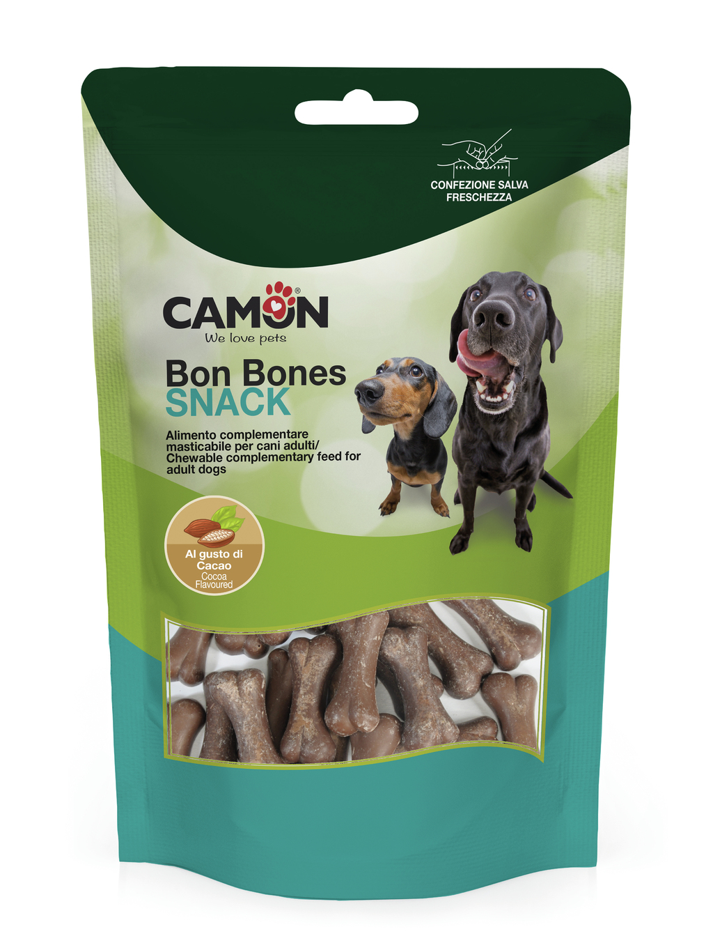 AE132.jpg BON BONES with cocoa flavour 120g bag - MC 6 bags - Image 1