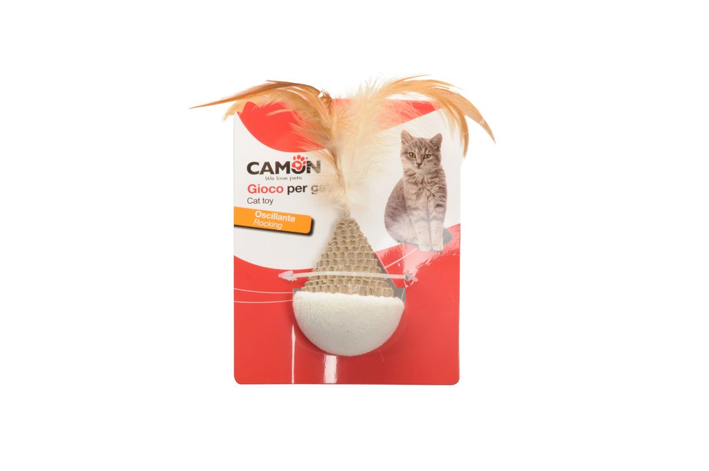 AG0361.jpg Cat toy, polyester and paper, Oscillating hemisphere, Approx.12cm, 6pcs - Image 1