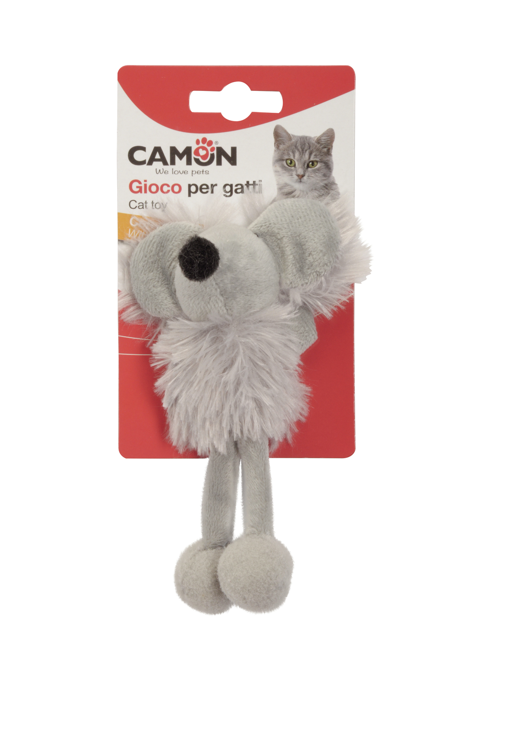 AG082.jpg Cat toy - Mouse with big ears - 4pcs - Image 1
