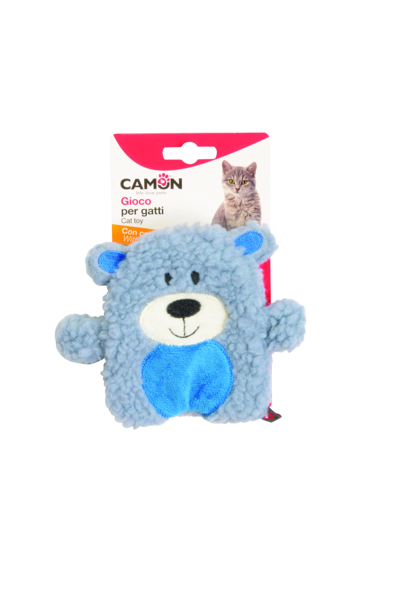 AG134.jpg Cat toy, polyester, w/catnip, rustling, 3 bears approx. 14cm - Image 1