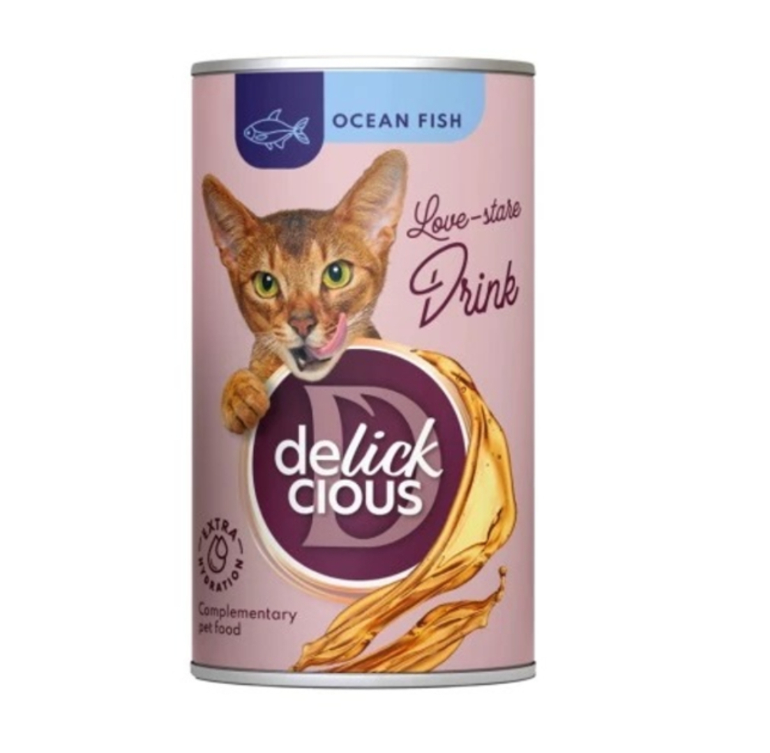 D1537.jpg DELICKCIOUS™ drink with ocean fish. Complementary pet food for cats, 140g - Image 1