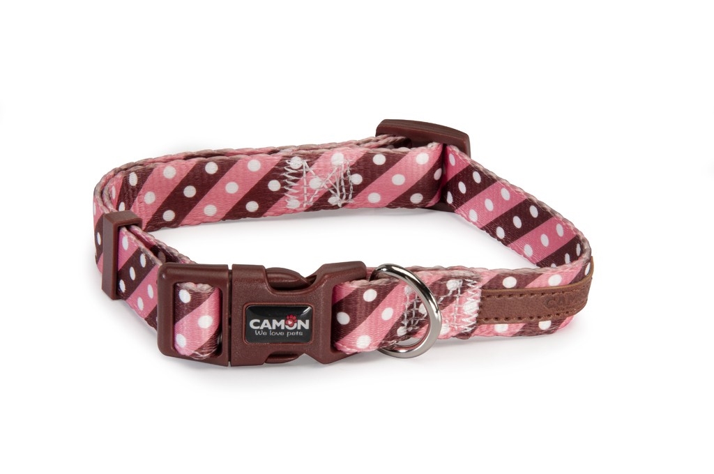 DC118-B.03.jpg Adjust.collar-TWILL DOT PINK-15x300~400mm - Image 1