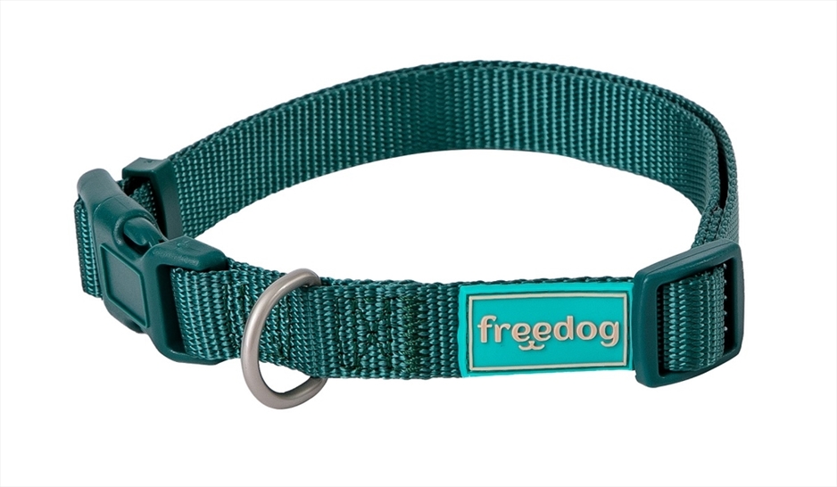 FR12005.jpg Basic Nylon Collar GREEN M 20mm 35-60CM - Image 1