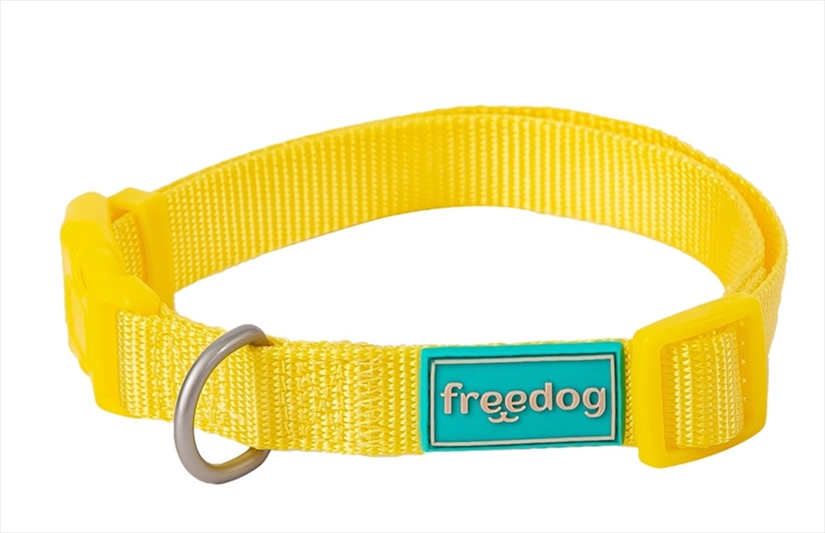 FR12008.jpg Basic Nylon Collar YELLOW M 20mm35-60CM - Image 1