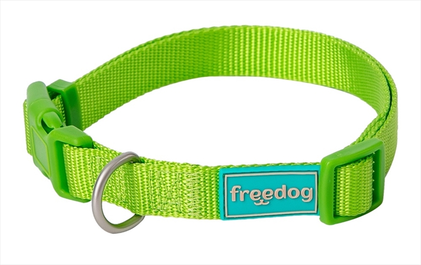 FR12013.jpg Basic Nylon Collar LIME M 20mm 35-60CM - Image 1
