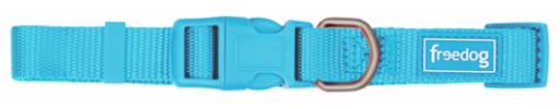 FR12015.jpg Basic Nylon Collar TURQUOISE M 20mm x35/60cm - Image 1