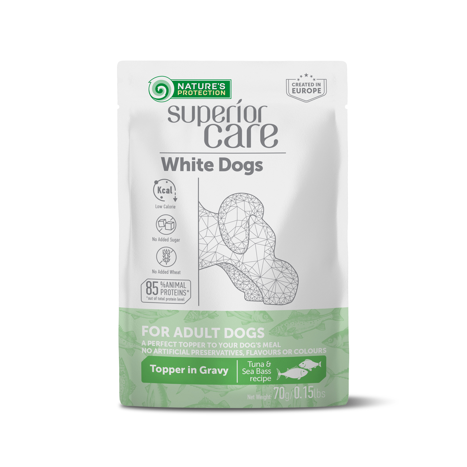 UNINPSC70012.jpg NP White Dogs Adult Tuna and Sea Bass 70gr pouch - Image 1