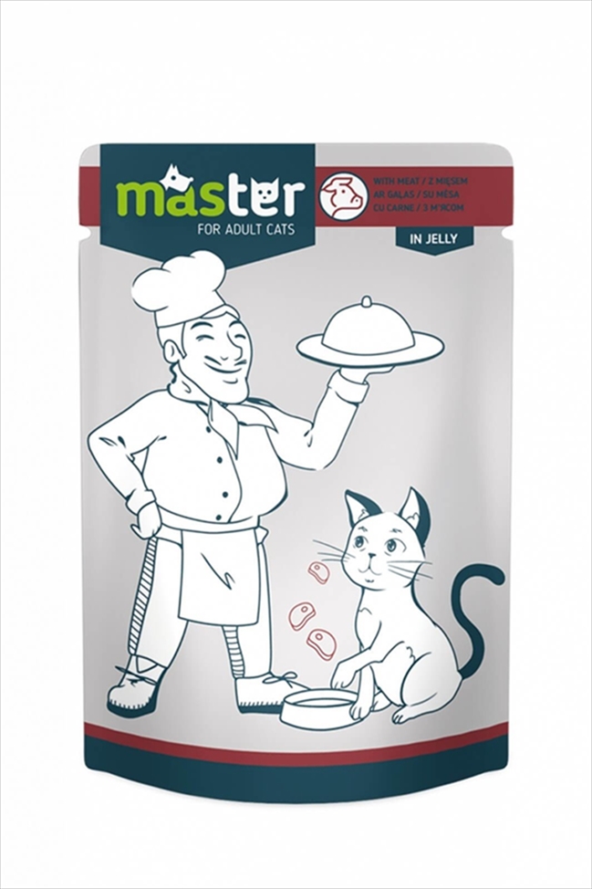 D3976.jpg MASTER complete canned pet food for adult cats with MEAT0.80GR - Image 1