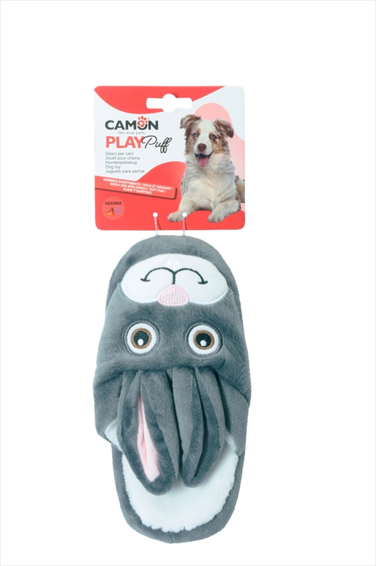 AH4238.jpg Gioco Cane in polies. c/squea, Pantofola,22cm - Image 1
