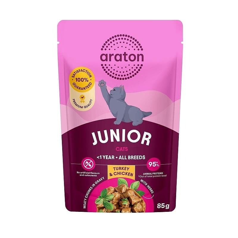 ART70472-K2.jpg ARATON Turkey chicken for kittens 85 g - Image 1