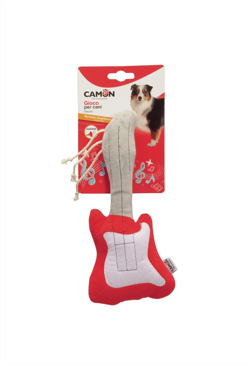 AH431.jpg Dog toy in Polyester with squeaker, Microphone/Guitar/Radio - Image 1