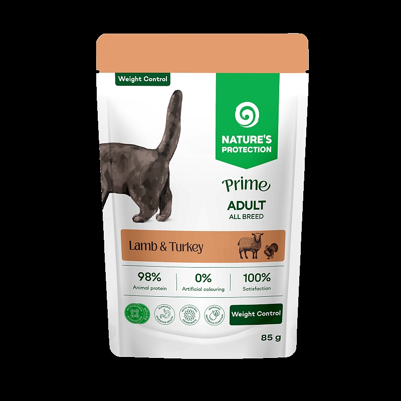 NPPR10090-K2.jpg NP PRIME wet pet food with lamb turkey weight maintenance adult cats of - Image 1